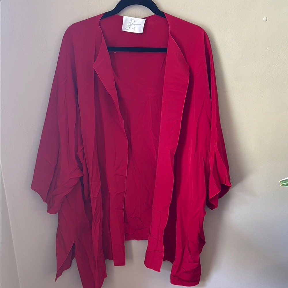 Elegant Red Women's Cover Up (O/S)